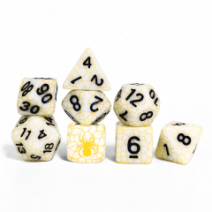 Yellow Web Dice (8pcs)