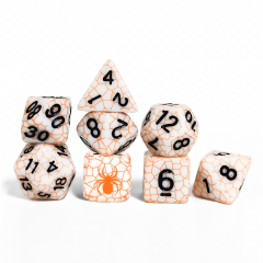 Orange Web Dice (8pcs)