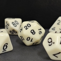 Ivory White Dice Set