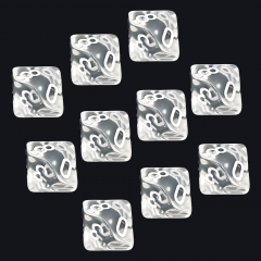 Transparent D10 Set(number 0--9)
