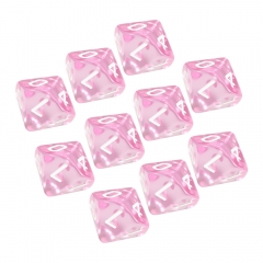Transparent D10 Set(number 0--9)