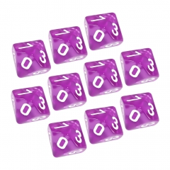 Transparent D10 Set(number 0--9)