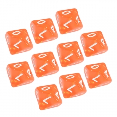 Transparent D10 Set(number 0--9)