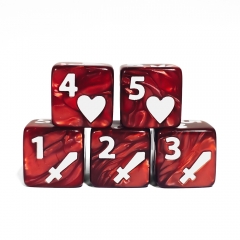16MM Pearl D6 Dice