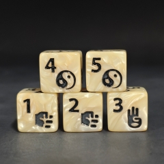 16MM Pearl D6 Dice
