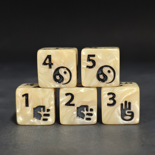 16MM Pearl D6 Dice