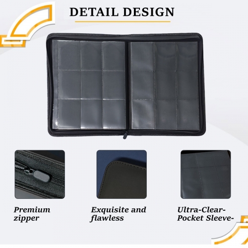 9 Pocket Card Album (black color)