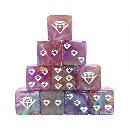 16MM Acrylic Swirl Diamond Pattern