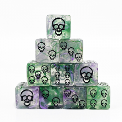 16MM Acrylic Swirl Skull Pattern