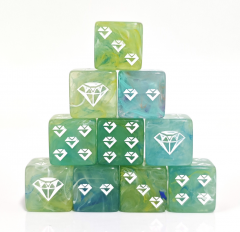 16MM Acrylic Swirl Diamond Pattern