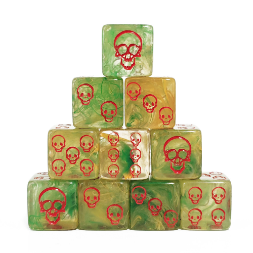 16MM Acrylic Swirl Skull Pattern