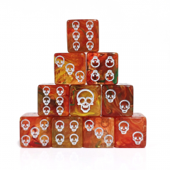 16MM Acrylic Swirl Skull Pattern