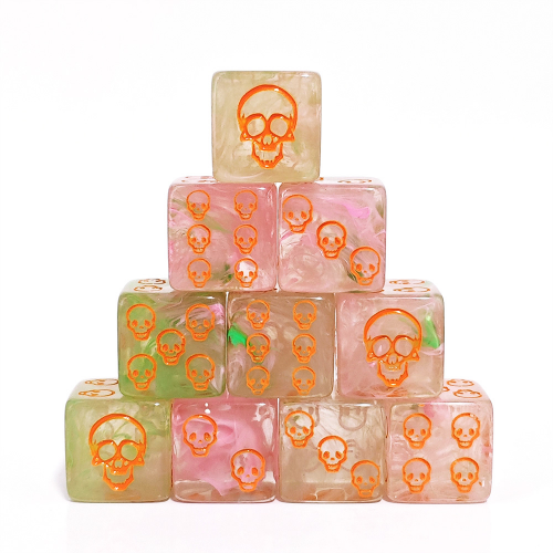 16MMAcrylic Swirl Skull Pattern