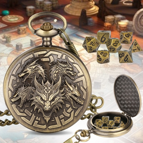 Mini Metal Dice+Pokect Watch