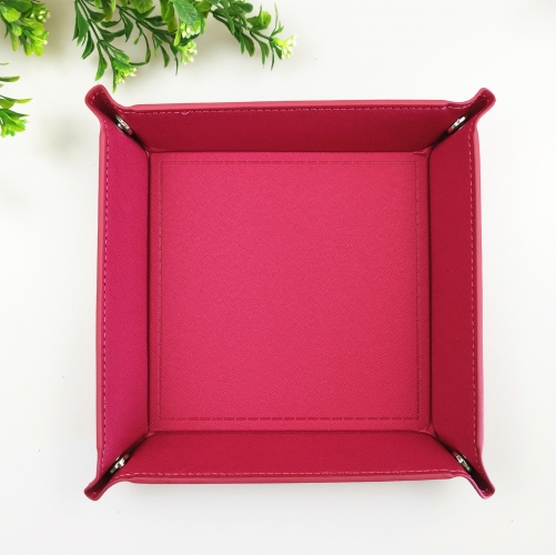 Square Dice Tray-rose red