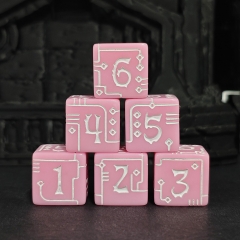 16MM Acrylic Magic Pattern D6 Dice