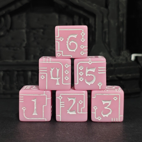 16MM Acrylic Magic Pattern D6 Dice