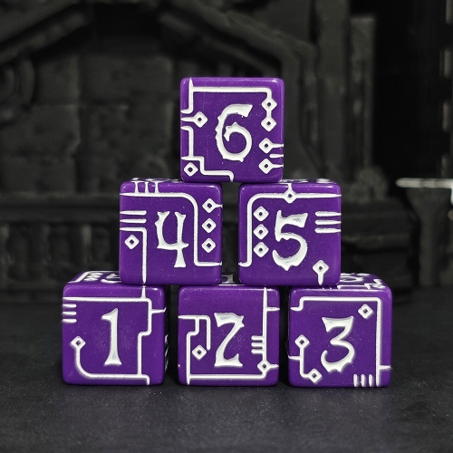 16MM Acrylic Magic Pattern D6 Dice