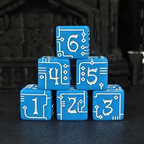16MM Acrylic Magic Pattern D6 Dice
