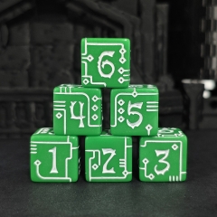 16MM Acrylic Magic Pattern D6 Dice