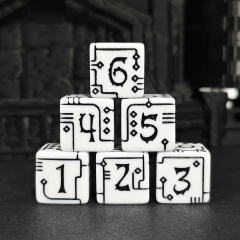 16MM Acrylic Magic Pattern D6 Dice