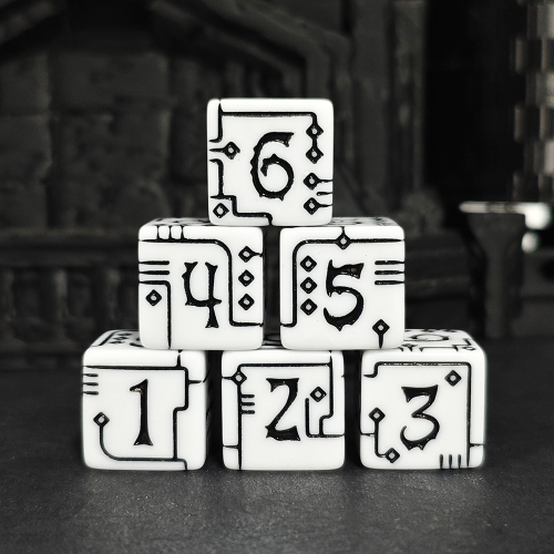 16MM Acrylic Magic Pattern D6 Dice