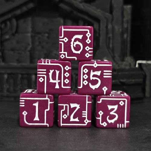 16MM Acrylic Magic Pattern D6 Dice