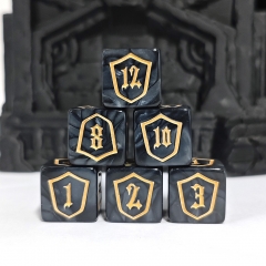 16MM Acrylic Shield Pattern D6 Dice
