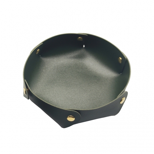 PU Leather Folding Hexagon Dice Tray