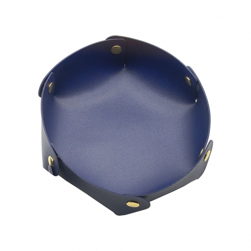 PU Leather Folding Hexagon Dice Tray
