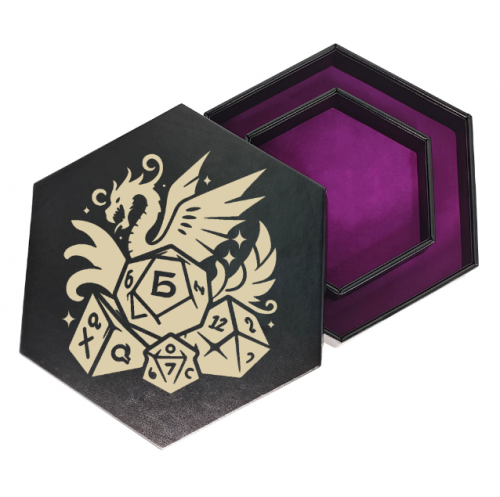 PU Leather Hexagon Dice Tray