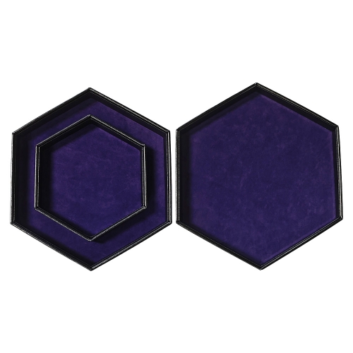 PU Leather Hexagon Dice Tray