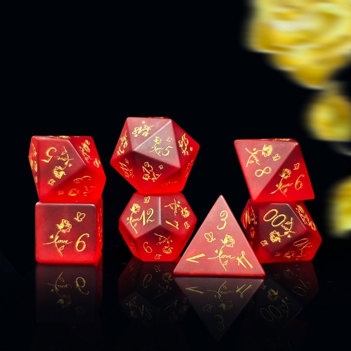 Rose Gemstone Dice
