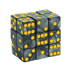 Black Pearl Dot 16MM D6 Dice