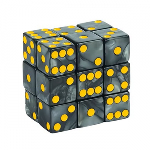 Black Pearl Dot 16MM D6 Dice
