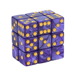 Purple Pearl Dot 16MM D6 Dice