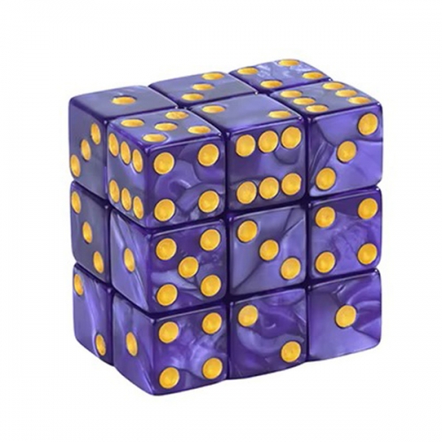 Purple Pearl Dot 16MM D6 Dice
