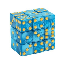 Blue Pearl Dot 16MM D6 Dice