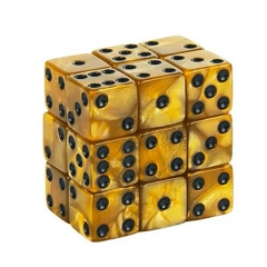 Brown Pearl Dot 16MM D6 Dice