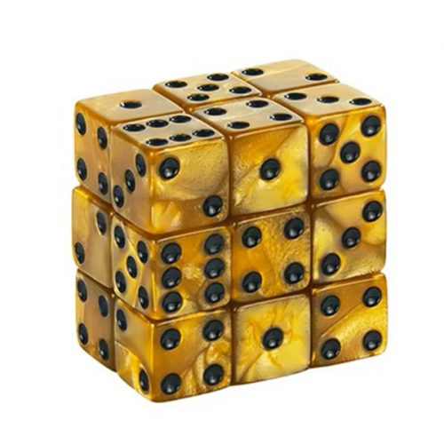 Brown Pearl Dot 16MM D6 Dice