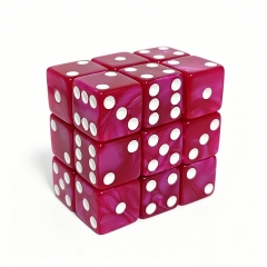Dark Pink Pearl Dot 16MM D6 Dice