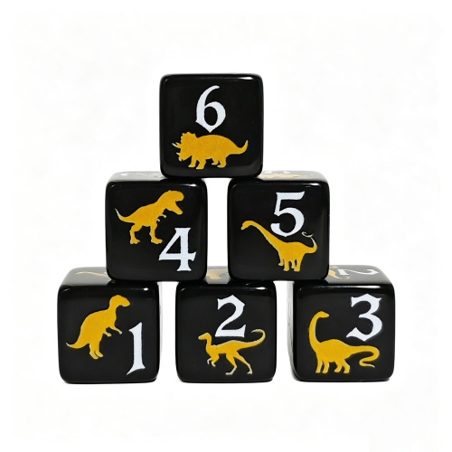 Print 16MM D6 Dinosaur Dice