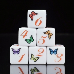BUTTERFLY D6 DICE (16MM) 