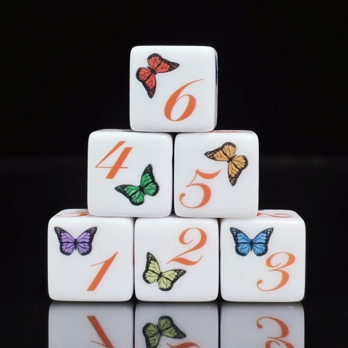 BUTTERFLY D6 DICE (16MM) 