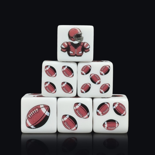 RUGBY D6 DICE (16MM) 