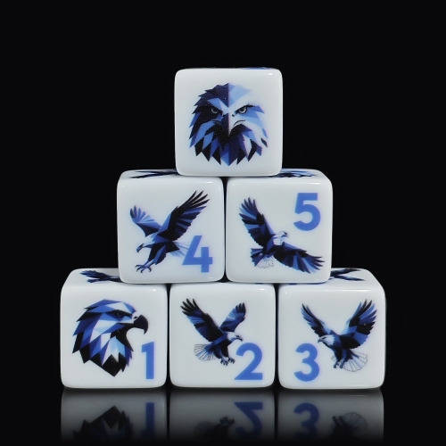 BLUE EAGLE D6 DICE (16MM) 