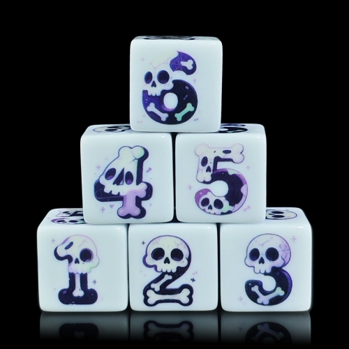 SKULL D6 DICE (16MM) 