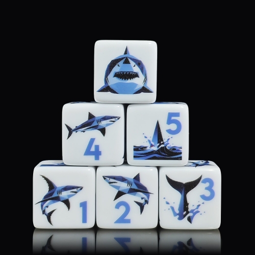 BLUE SHARK D6 DICE (16MM) 