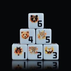 ANIMALS D6 DICE (16MM)