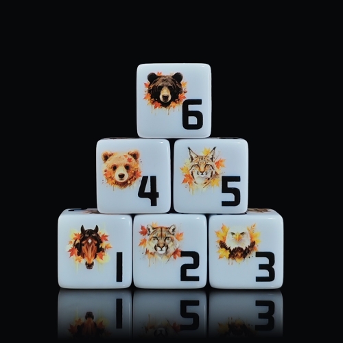 ANIMALS D6 DICE (16MM)